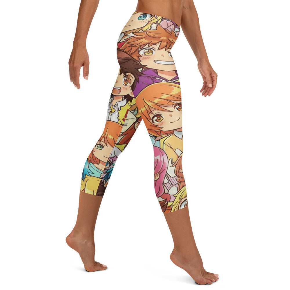 Anime Cat Cafe Capri Leggings | GearBunch