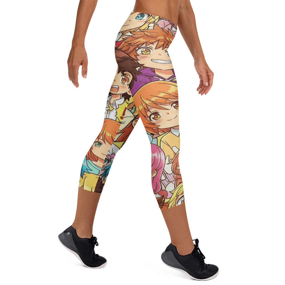 Anime Cat Cafe Capri Leggings | GearBunch