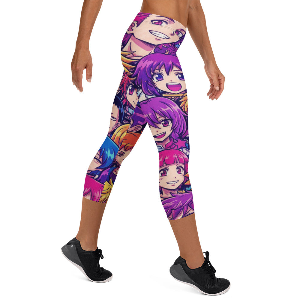 Anime Galaxy Hero Capri Leggings | GearBunch