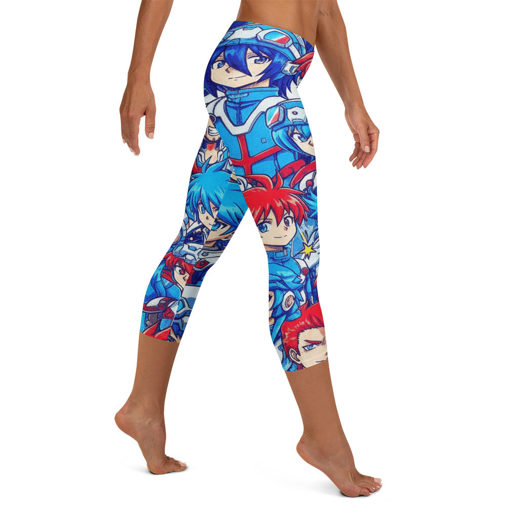 Anime Mecha Pilot Capri Leggings | GearBunch