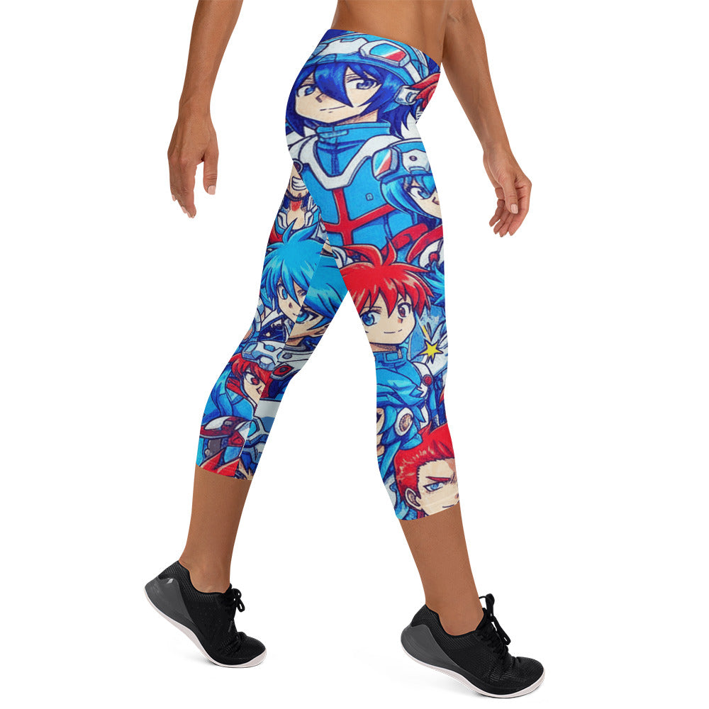 Anime Mecha Pilot Capri Leggings | GearBunch