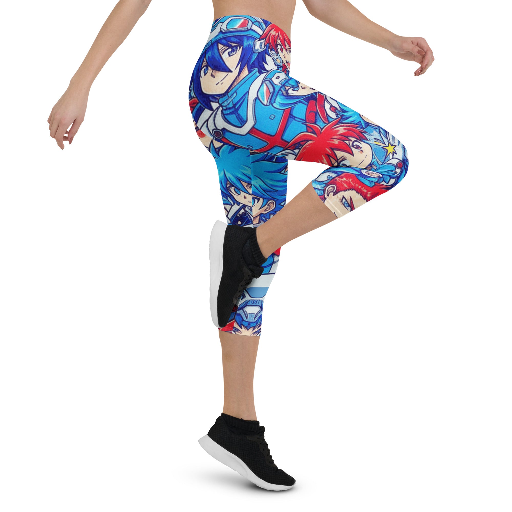 Anime Mecha Pilot Capri Leggings | GearBunch