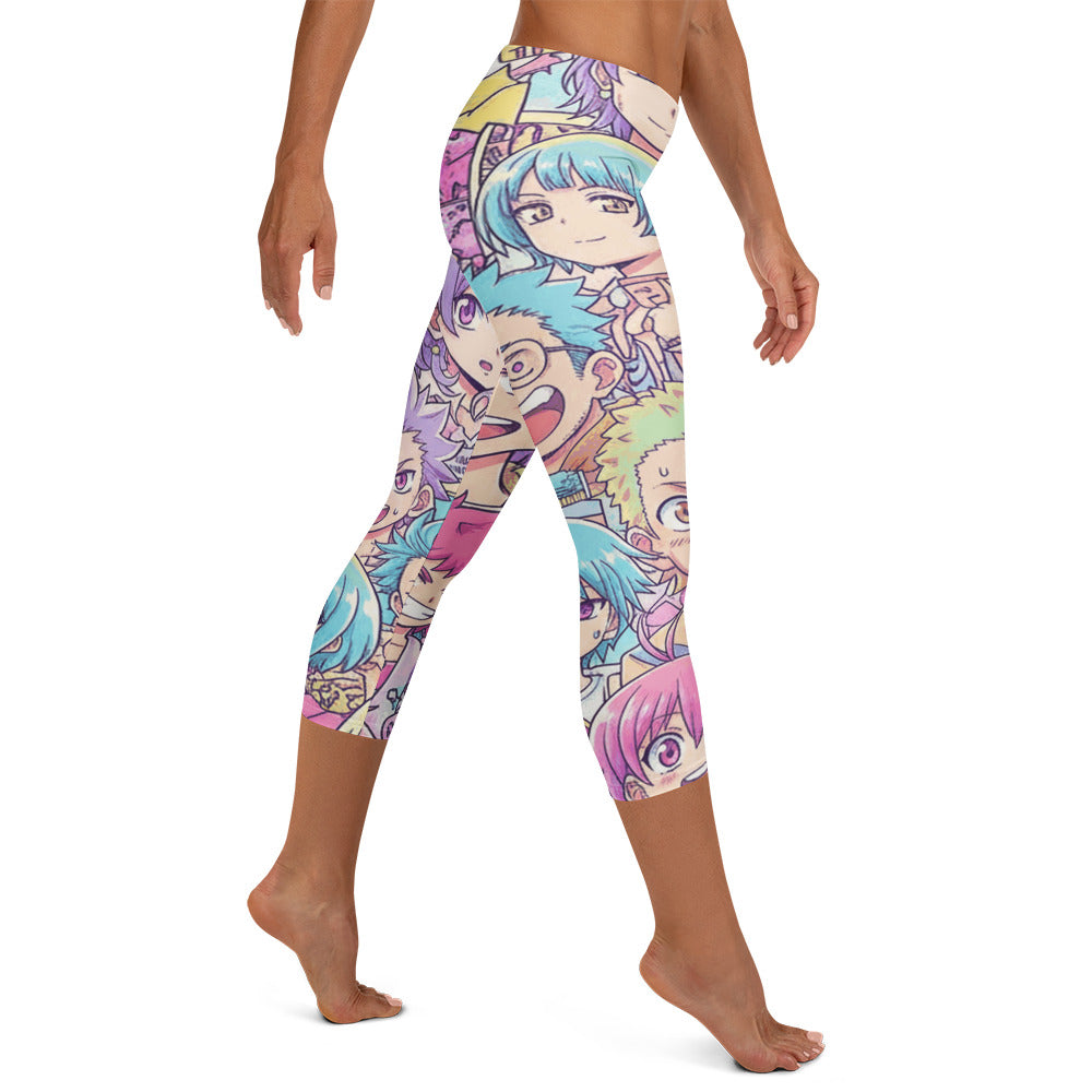 Anime Pastel Dream Capri Leggings | GearBunch