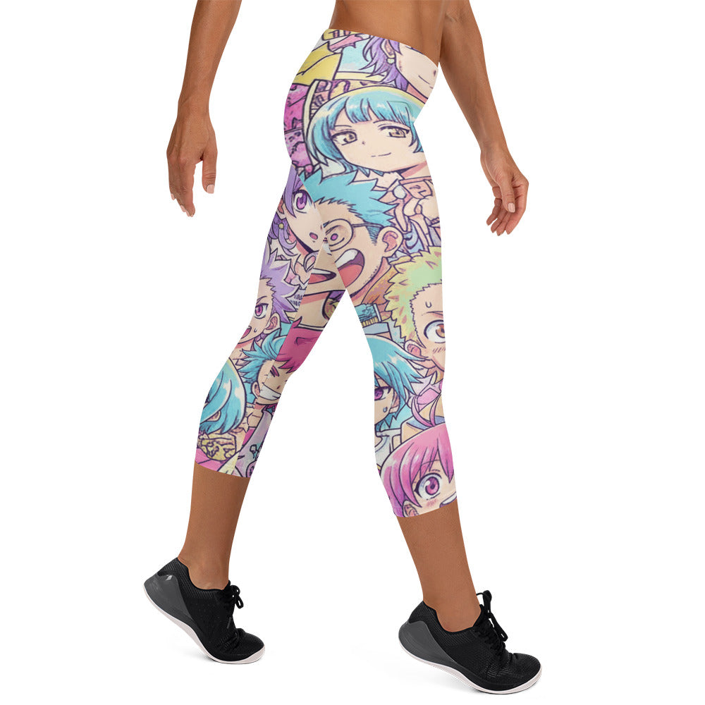 Anime Pastel Dream Capri Leggings | GearBunch