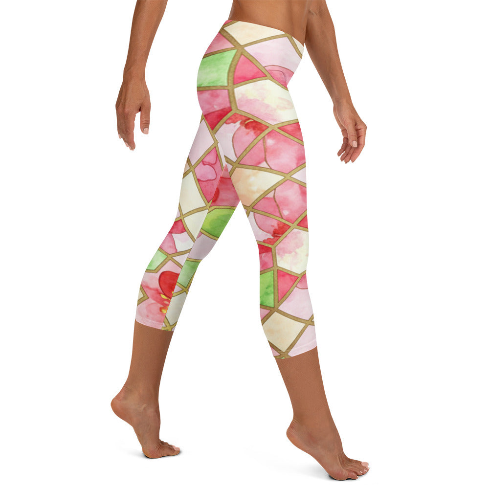 Cherry Blossom Capri Leggings | GearBunch