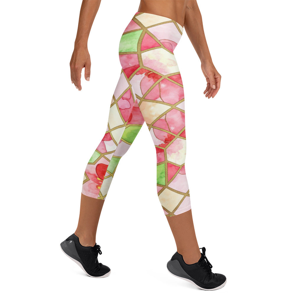Cherry Blossom Capri Leggings | GearBunch