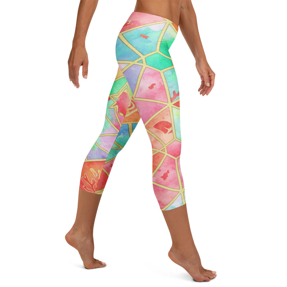 Coral Reef Capri Leggings | GearBunch