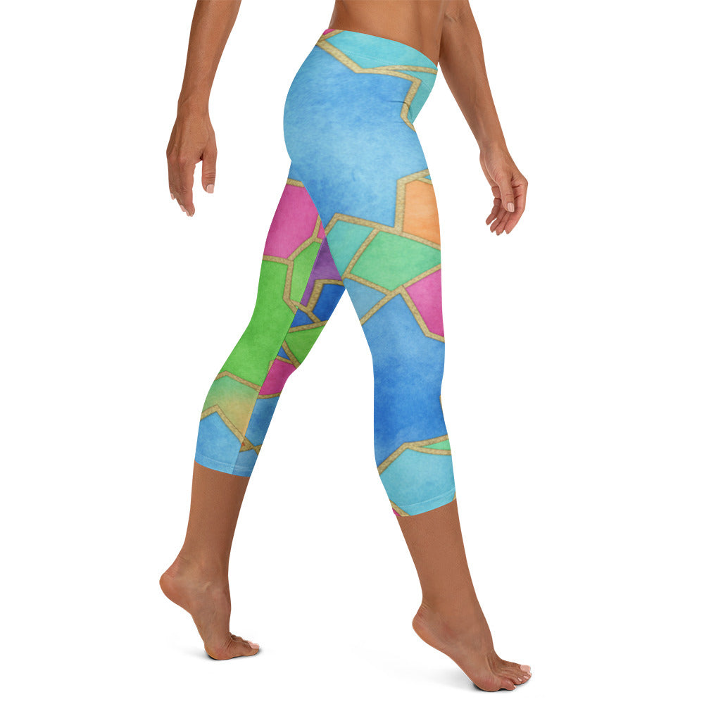 Arabic Festival Capri Leggings | GearBunch