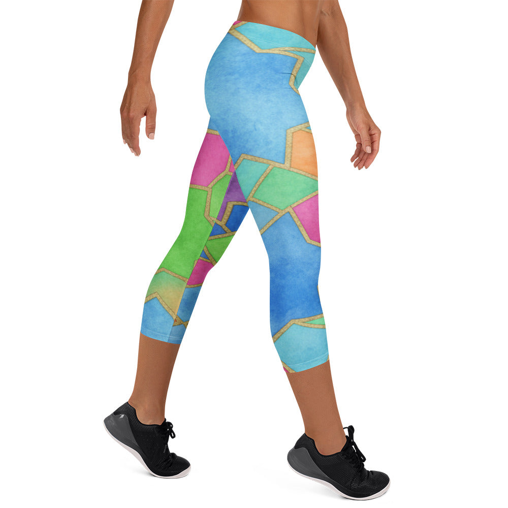 Arabic Festival Capri Leggings | GearBunch