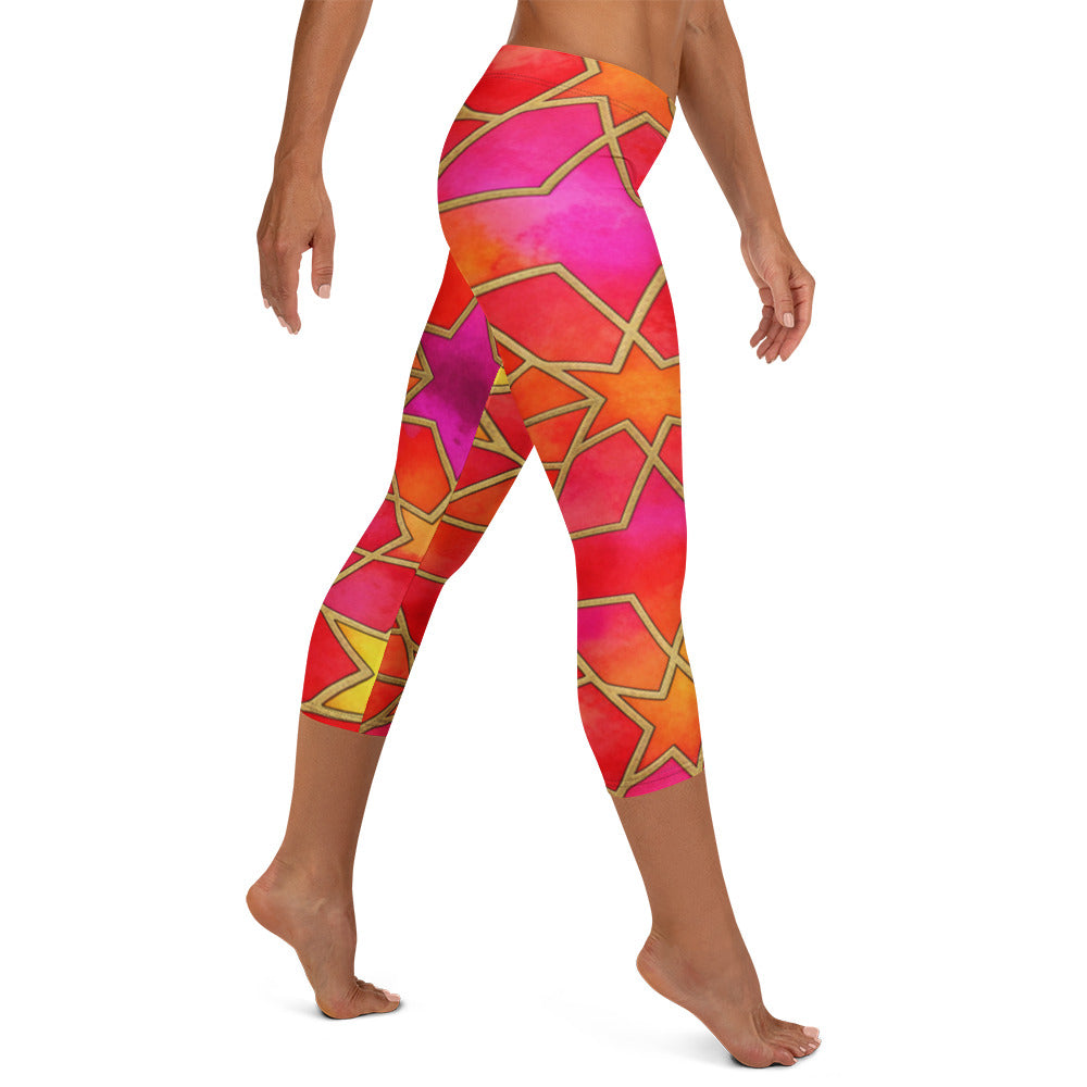 Fire Opal Capri Leggings | GearBunch