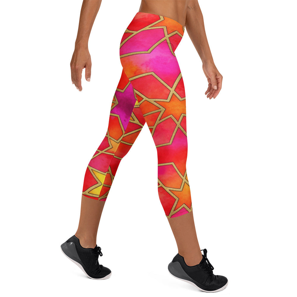Fire Opal Capri Leggings | GearBunch