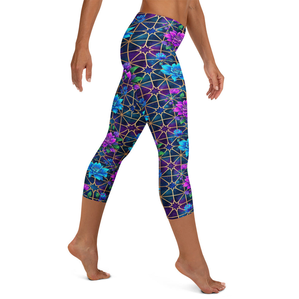 Midnight Galaxy Capri Leggings | GearBunch