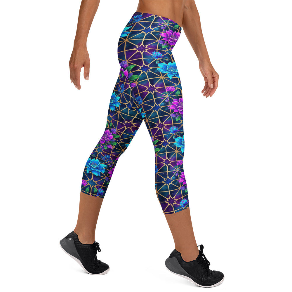Midnight Galaxy Capri Leggings | GearBunch
