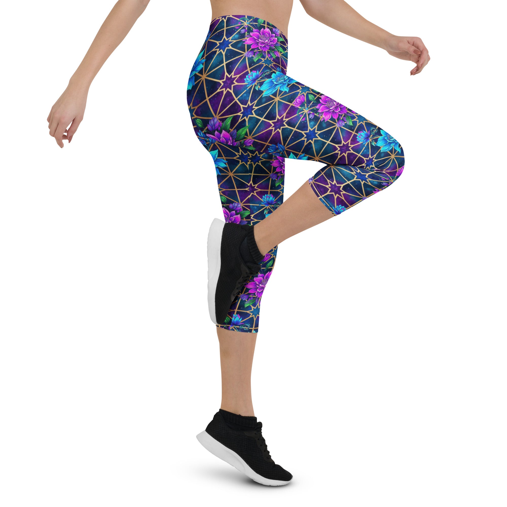 Midnight Galaxy Capri Leggings | GearBunch