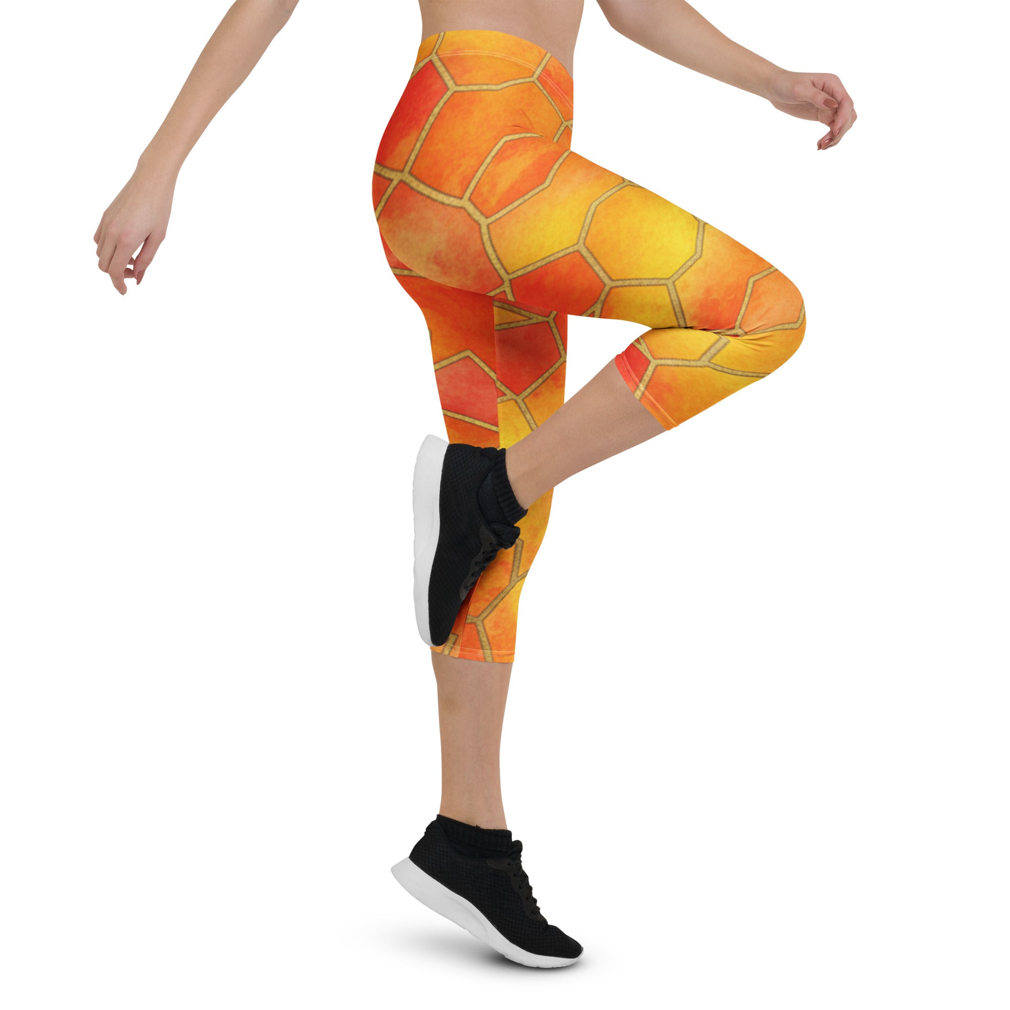 Sunset Blaze Capri Leggings | GearBunch