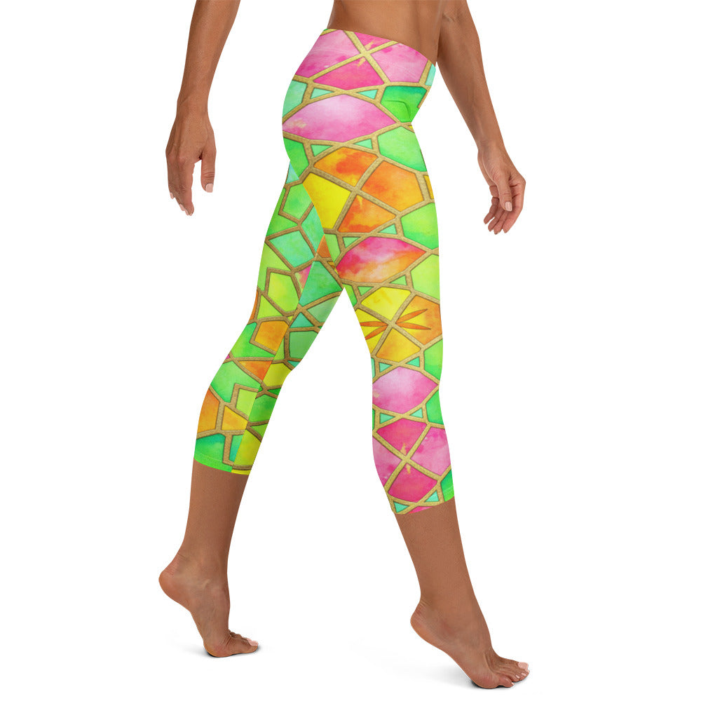 Tropical Punch Capri Leggings | GearBunch