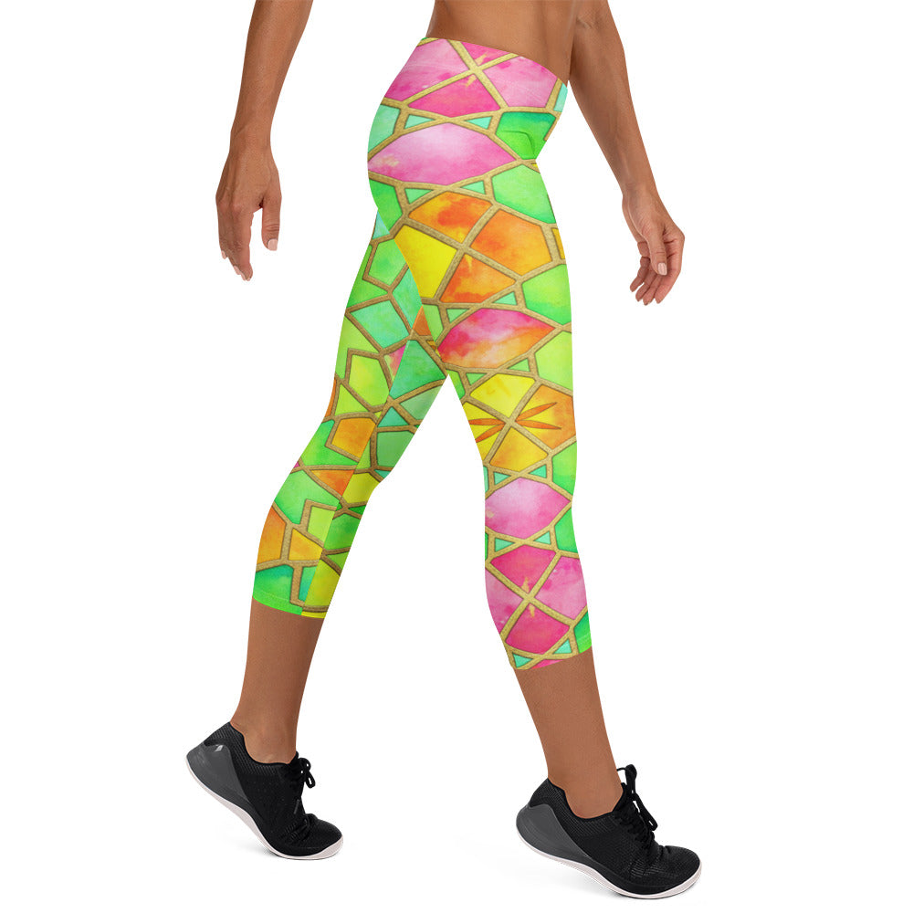 Tropical Punch Capri Leggings | GearBunch