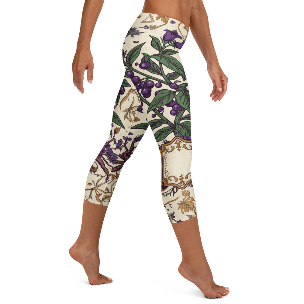 Belladonna Poison Garden Capri Leggings | GearBunch
