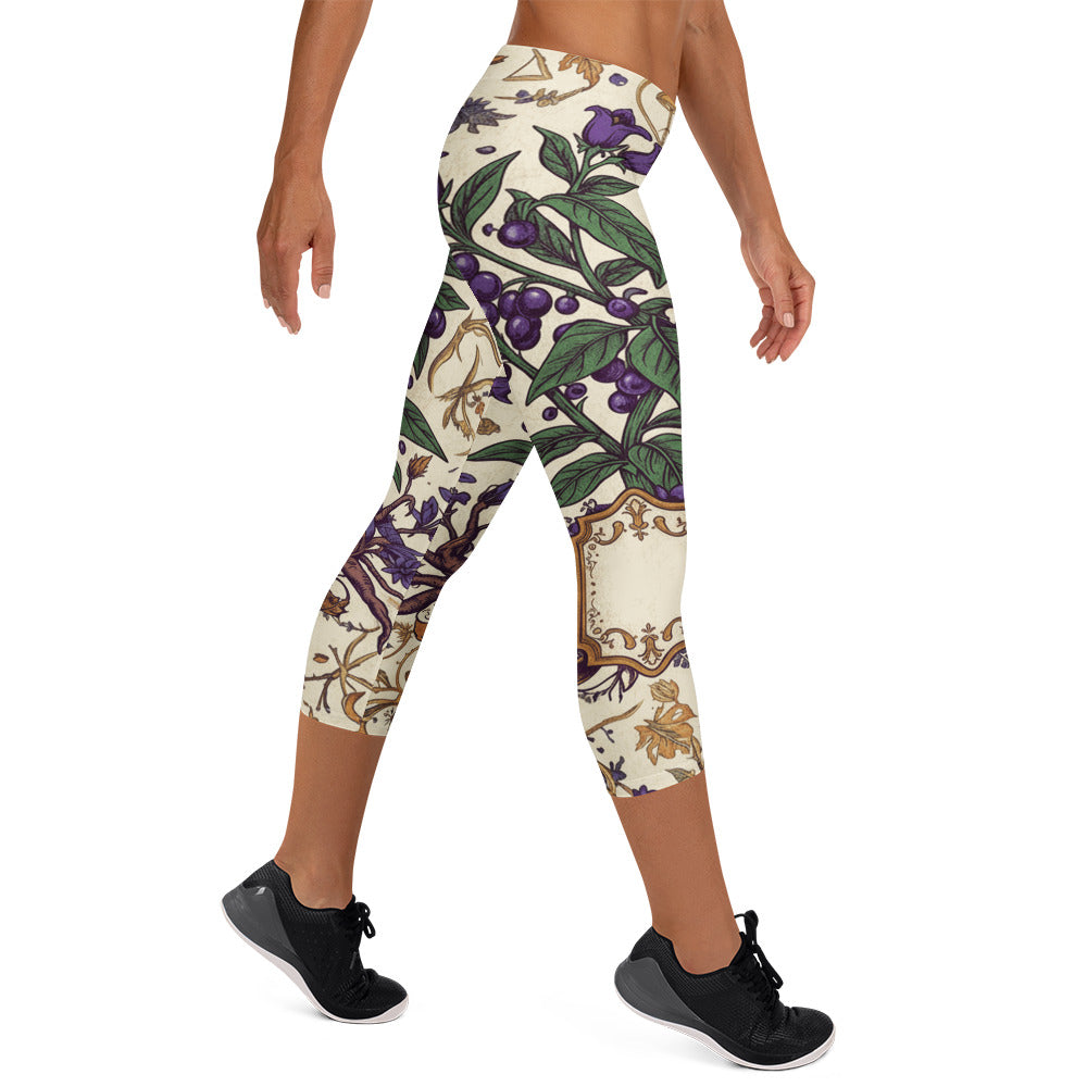 Belladonna Poison Garden Capri Leggings | GearBunch