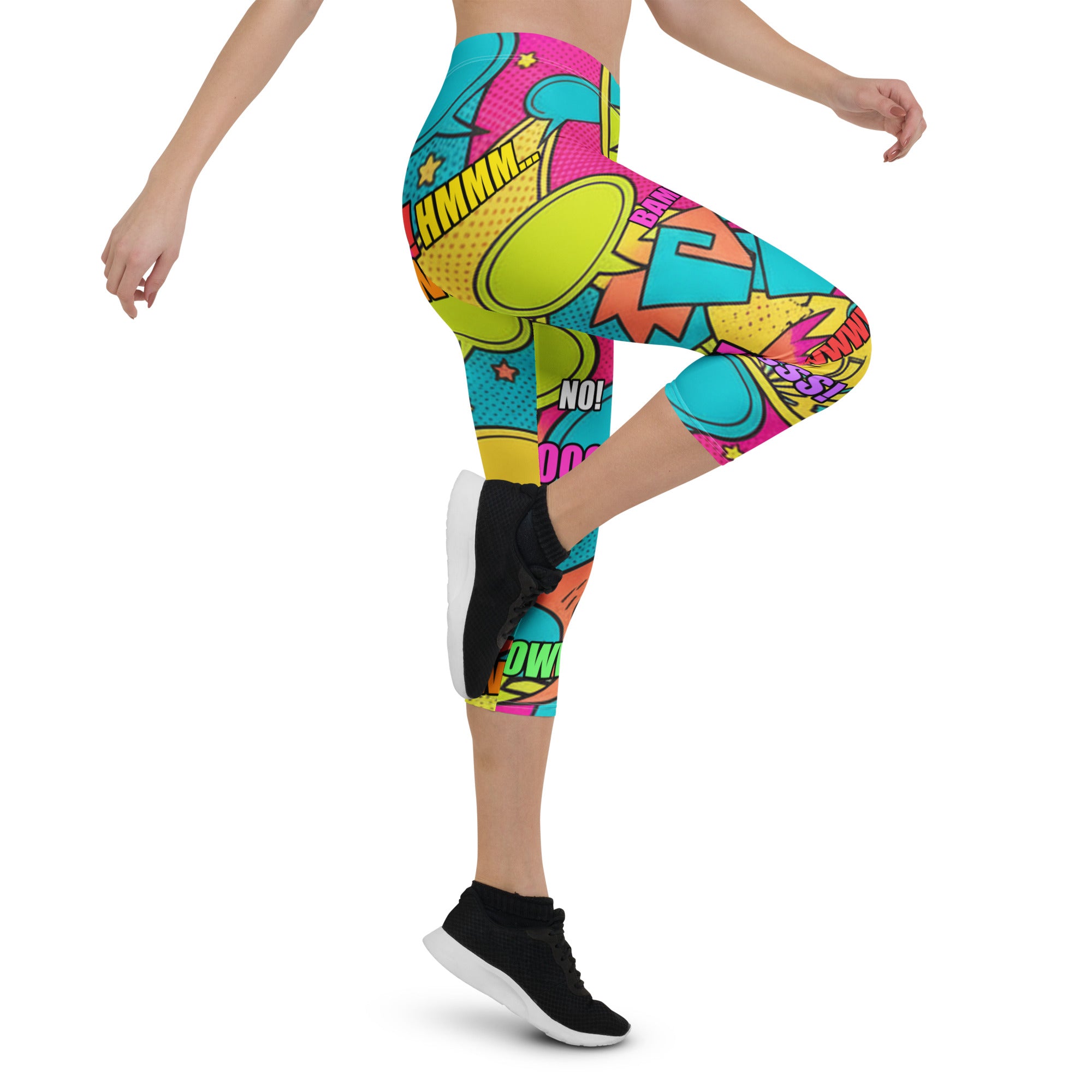 Comic Pop Tropical Capri Leggings | GearBunch