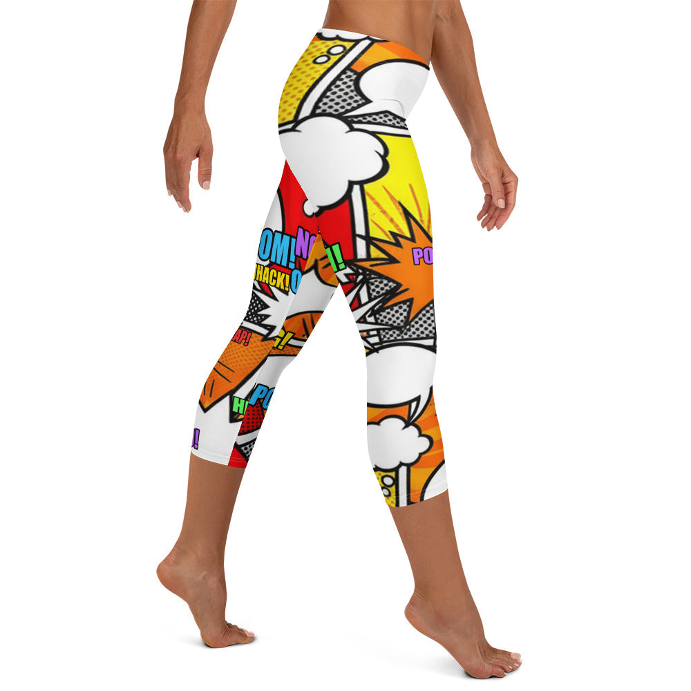 Comic Strip Boom Town Capri Leggings | GearBunch