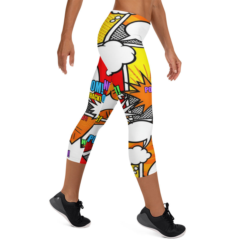Comic Strip Boom Town Capri Leggings | GearBunch