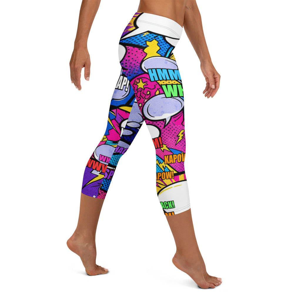 Comic Strip Cosmic Boom Capri Leggings | GearBunch