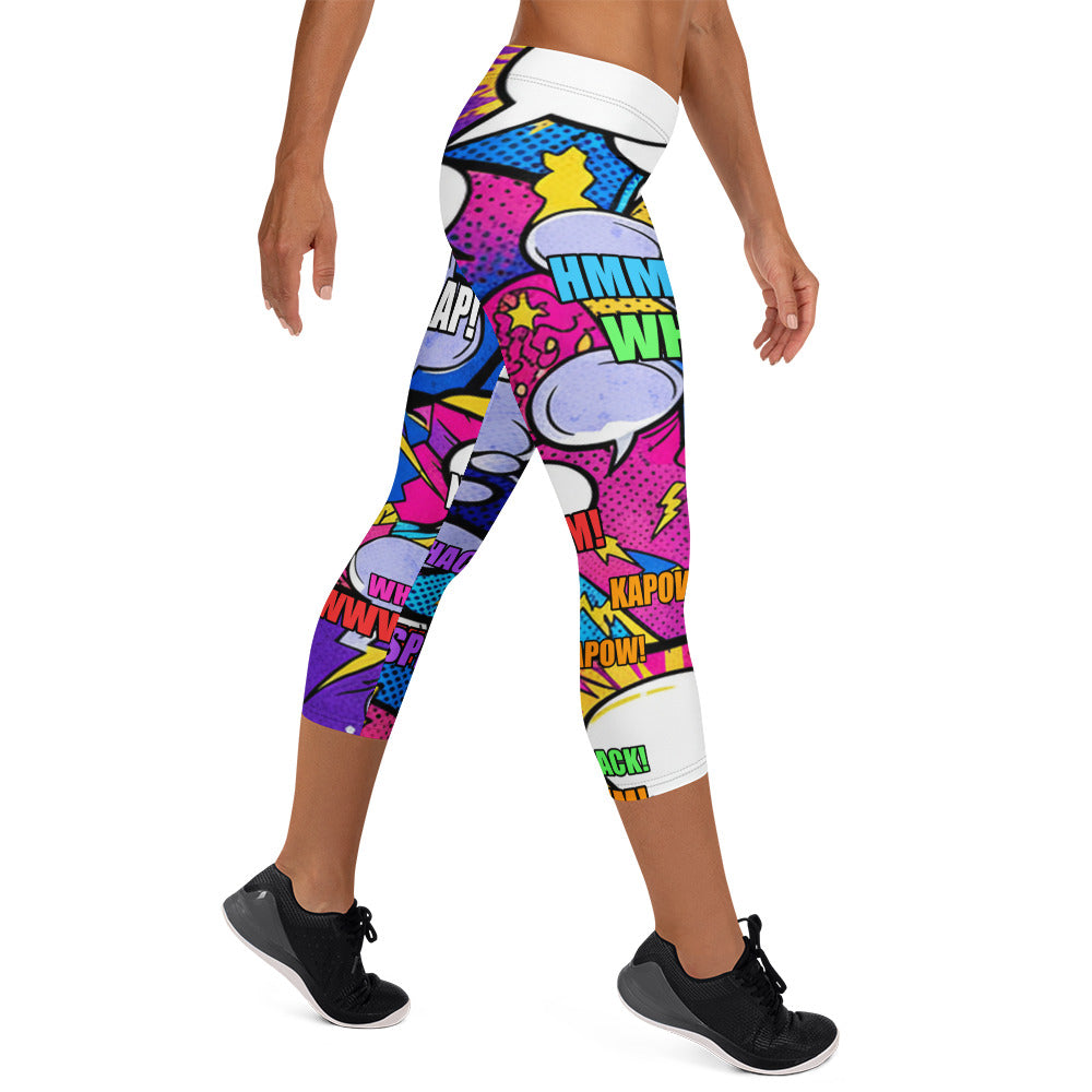 Comic Strip Cosmic Boom Capri Leggings | GearBunch