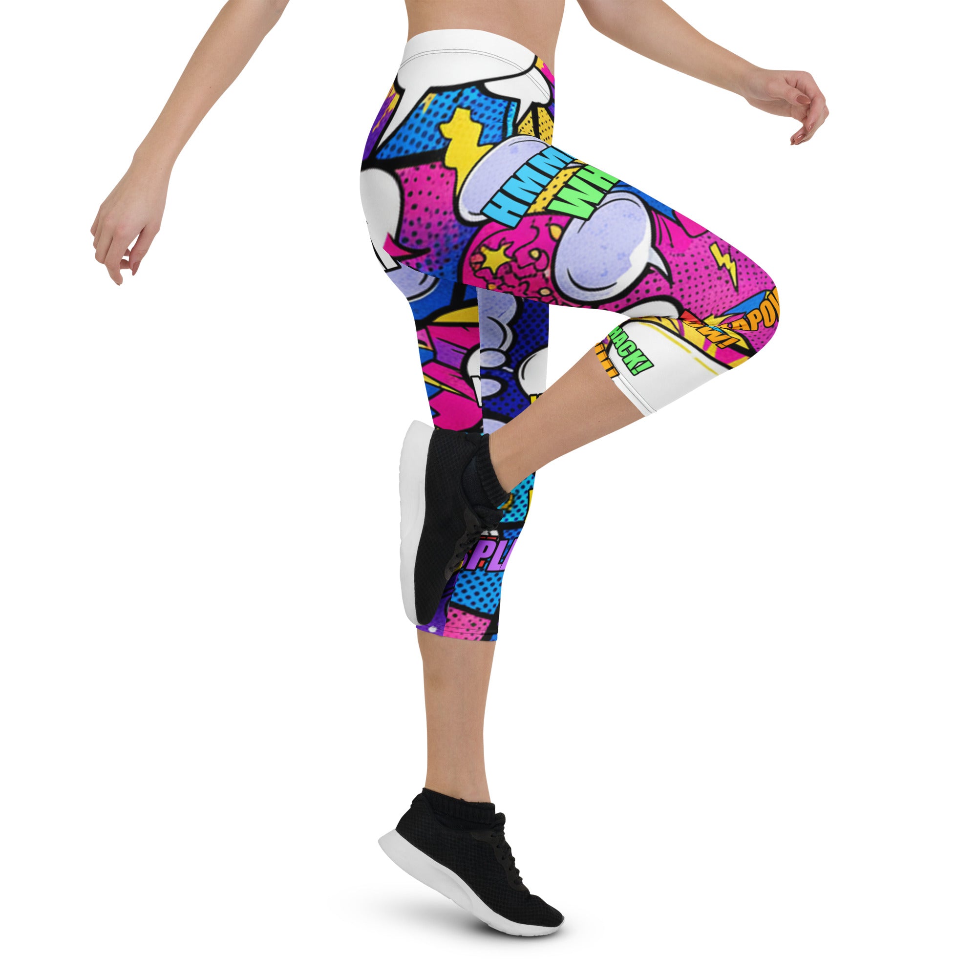 Comic Strip Cosmic Boom Capri Leggings | GearBunch