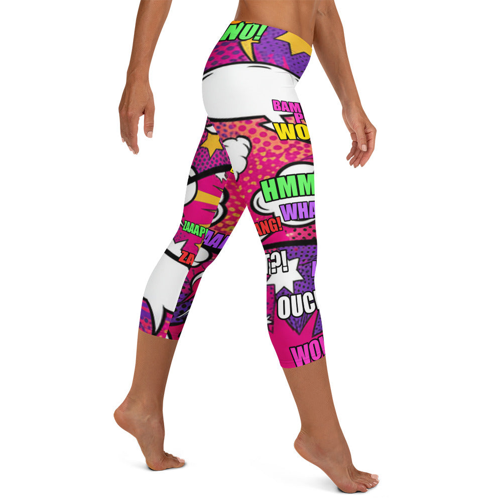 Comic Strip Girl Power Capri Leggings | GearBunch