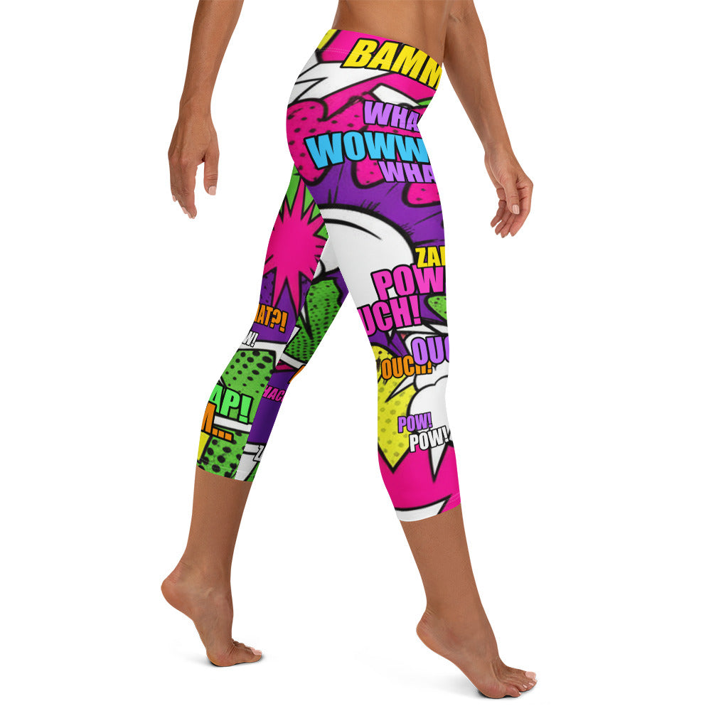 Comic Villain Neon Capri Leggings | GearBunch
