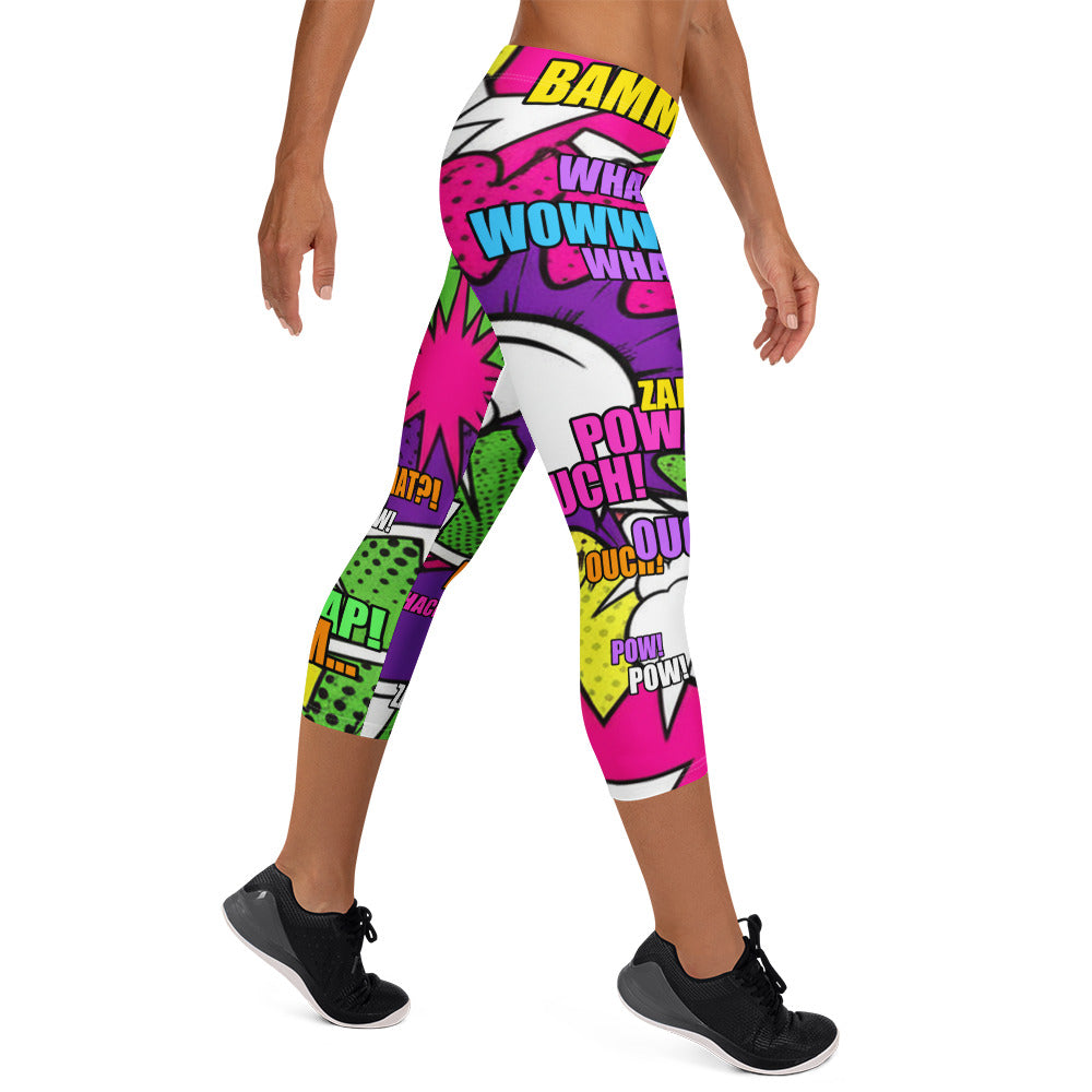 Comic Villain Neon Capri Leggings | GearBunch