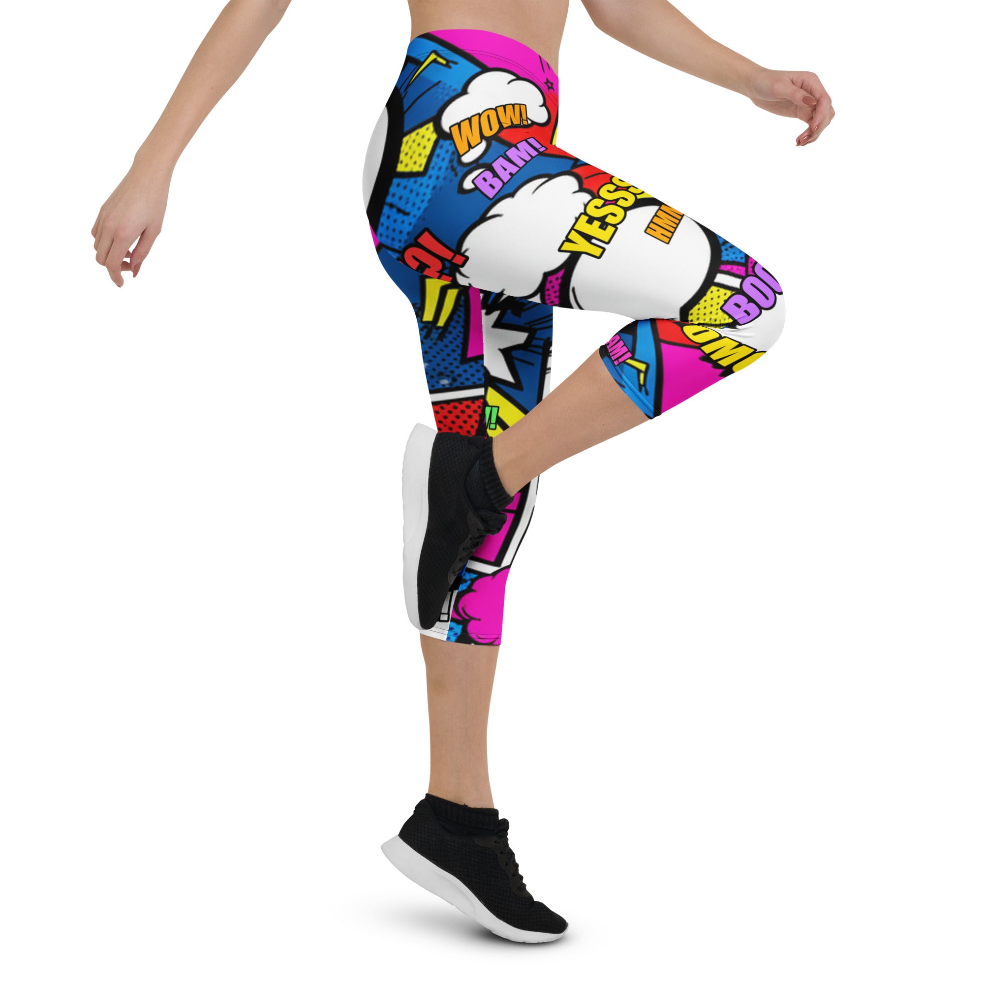 Comic Ninja Night Capri Leggings | GearBunch