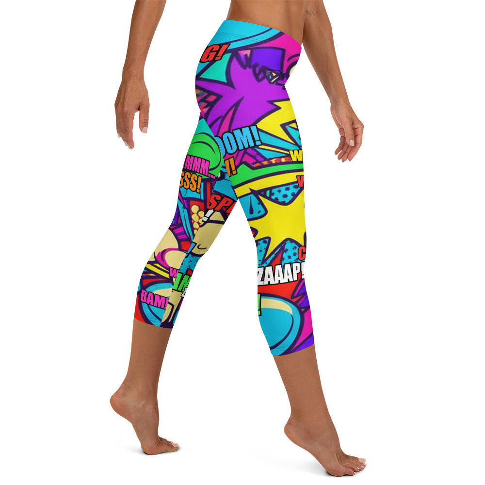 Pirate Comic Strip Capri Leggings | GearBunch