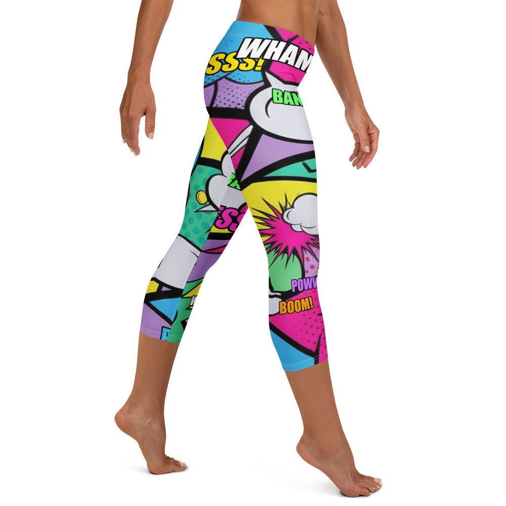 Comic Strip Pop Candy Capri Leggings | GearBunch