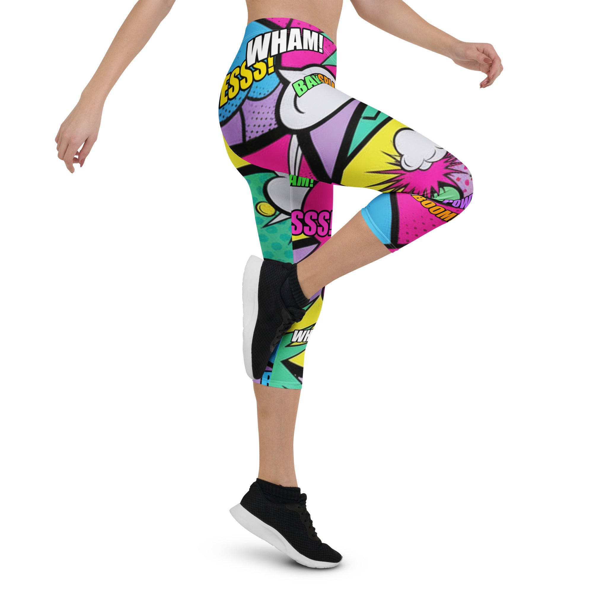 Comic Strip Pop Candy Capri Leggings | GearBunch