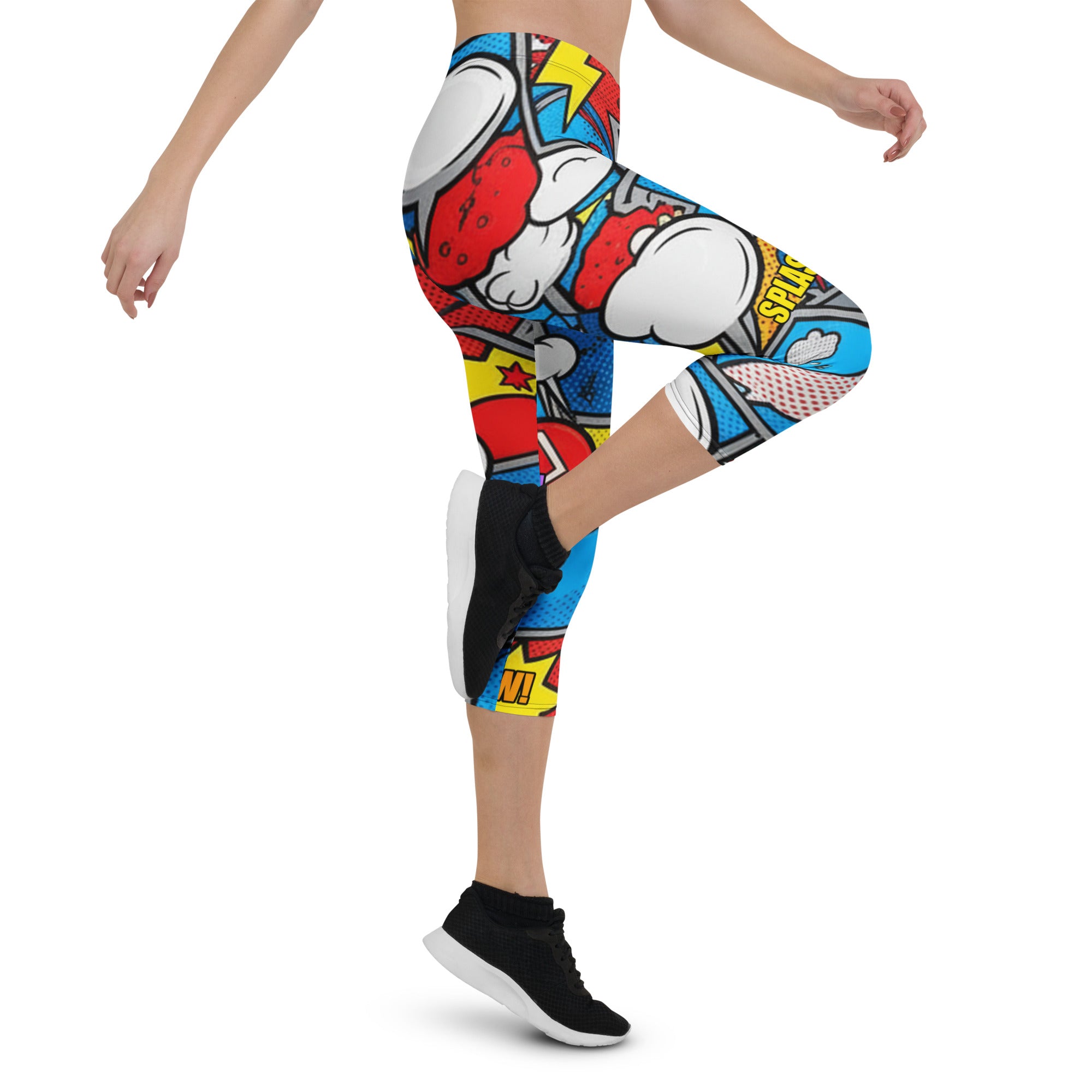 Robot Wars Comic Capri Leggings | GearBunch