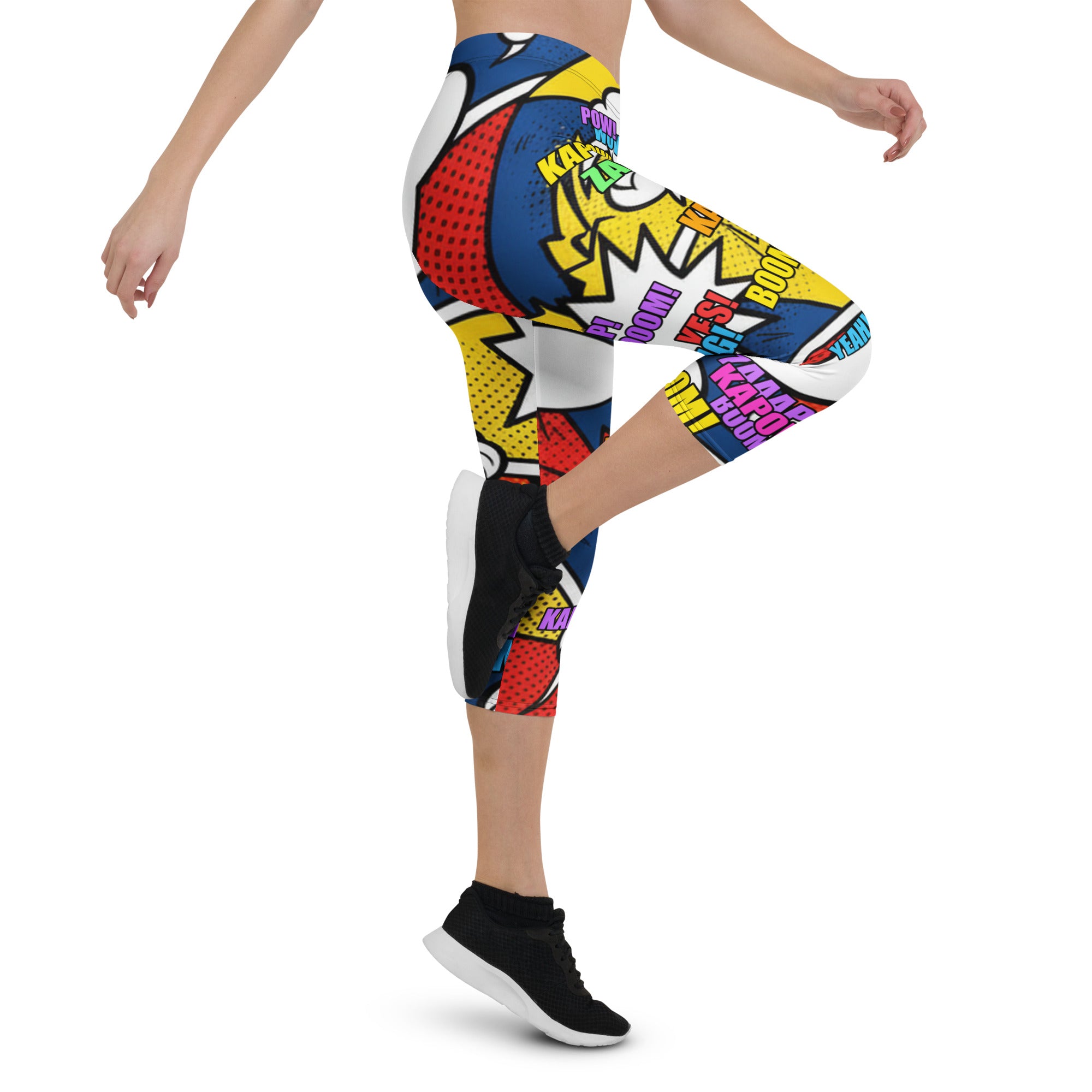 Comic Strip Thunder Punch Capri Leggings | GearBunch