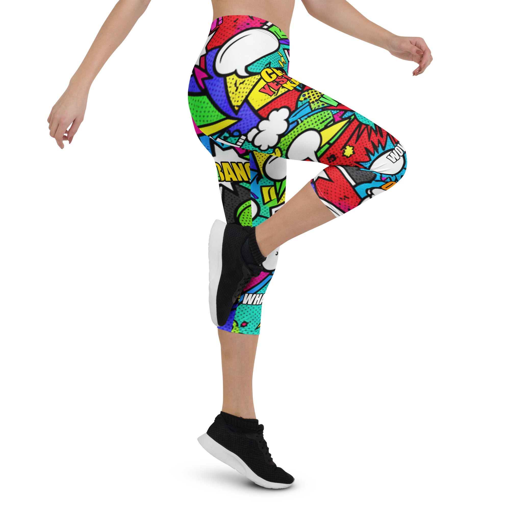 Comic Zombie Apocalypse Capri Leggings | GearBunch