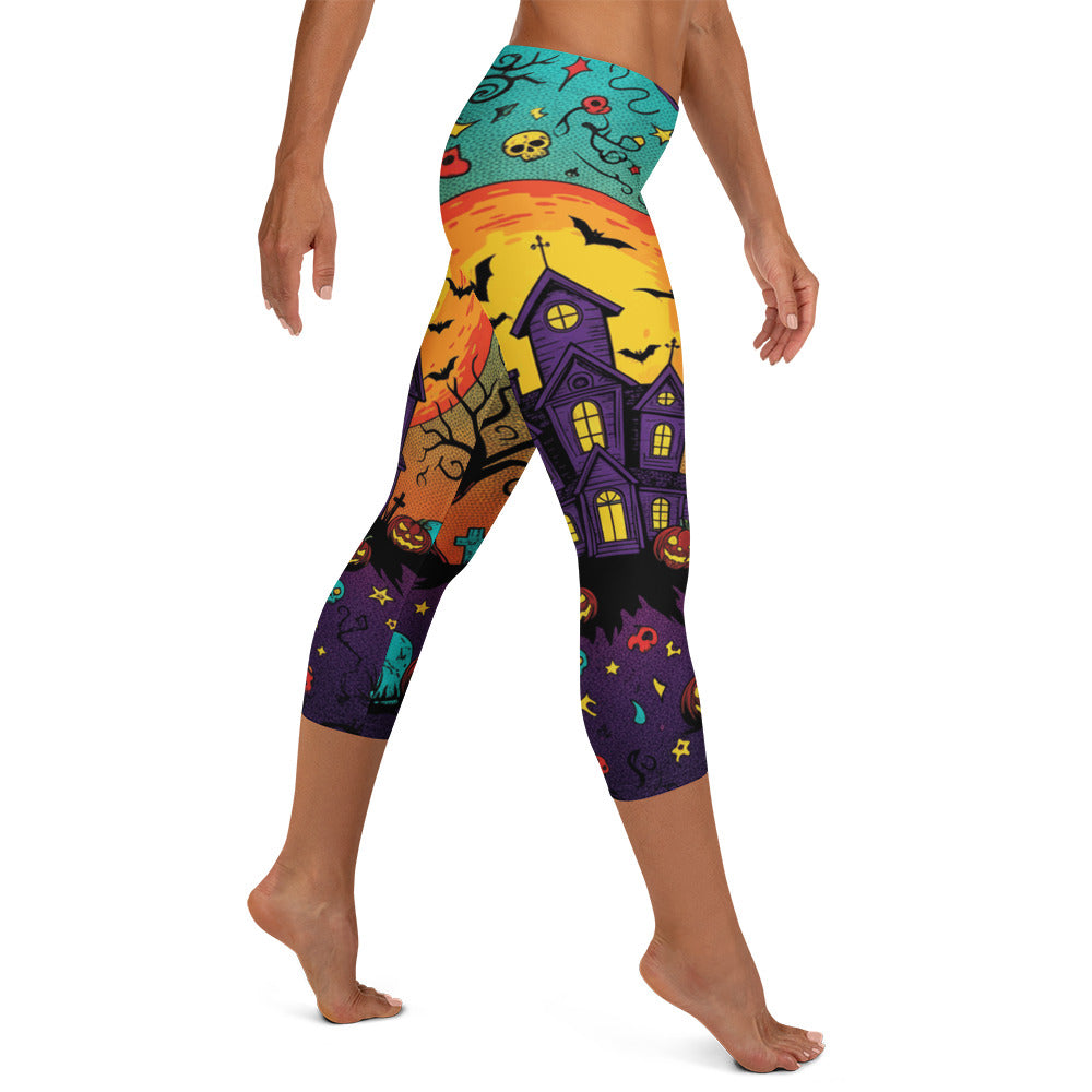 Haunted Manor Twilight Capri Leggings | GearBunch