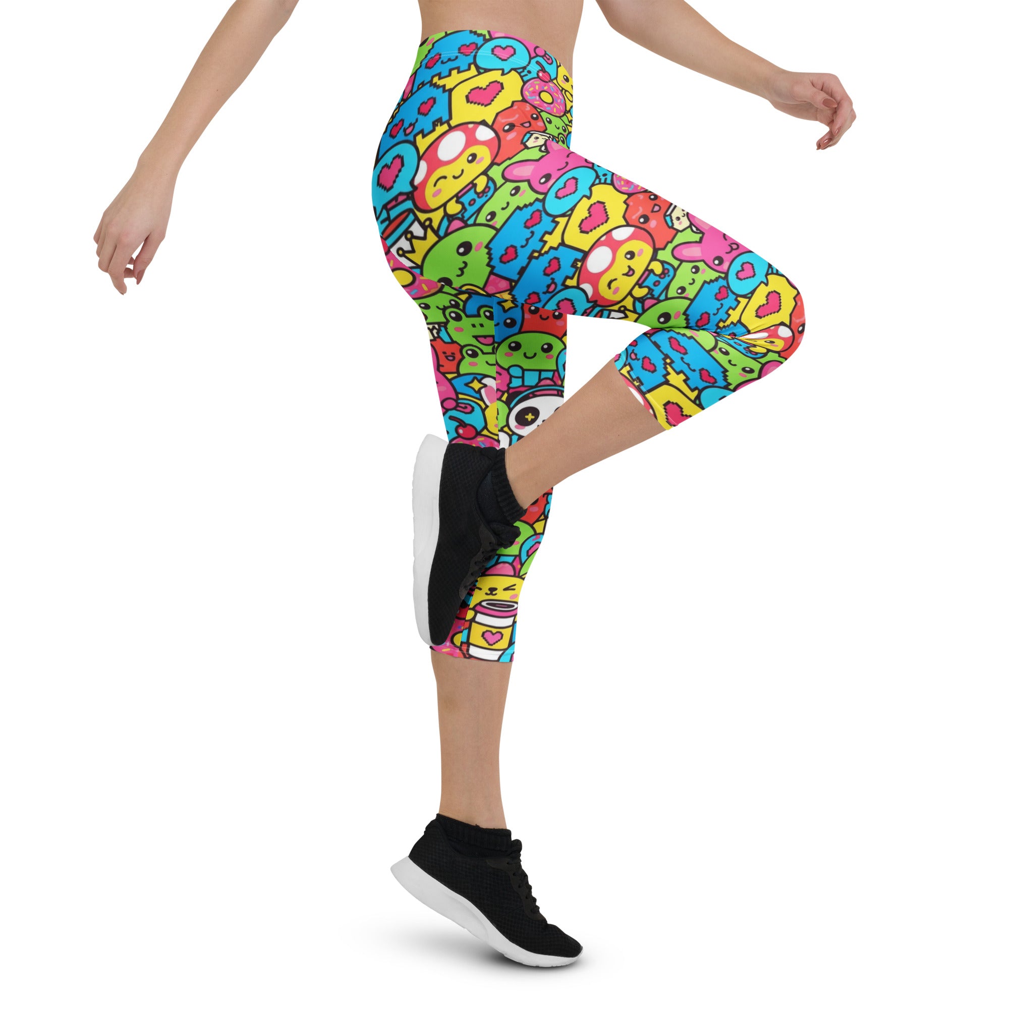 Kawaii Arcade Game Capri Leggings | GearBunch