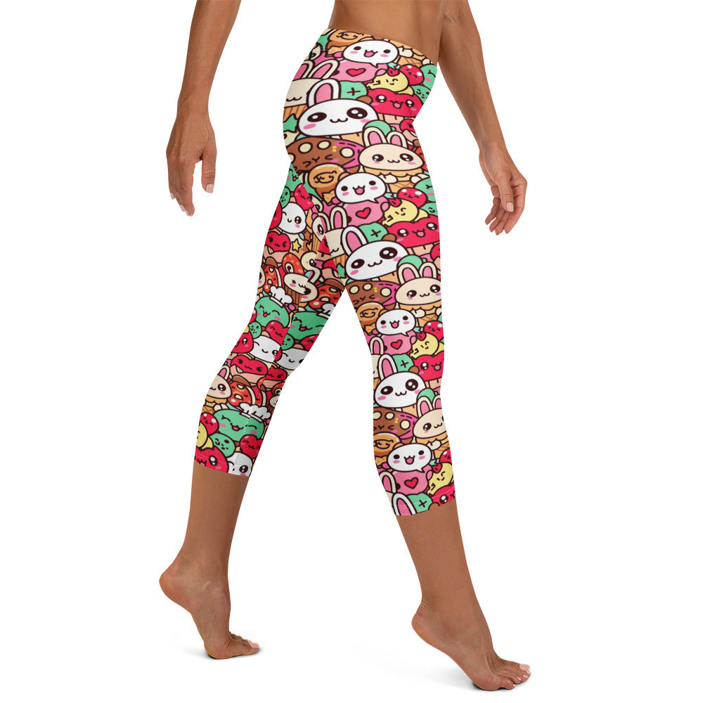 Kawaii Bakery Shop Capri Leggings | GearBunch