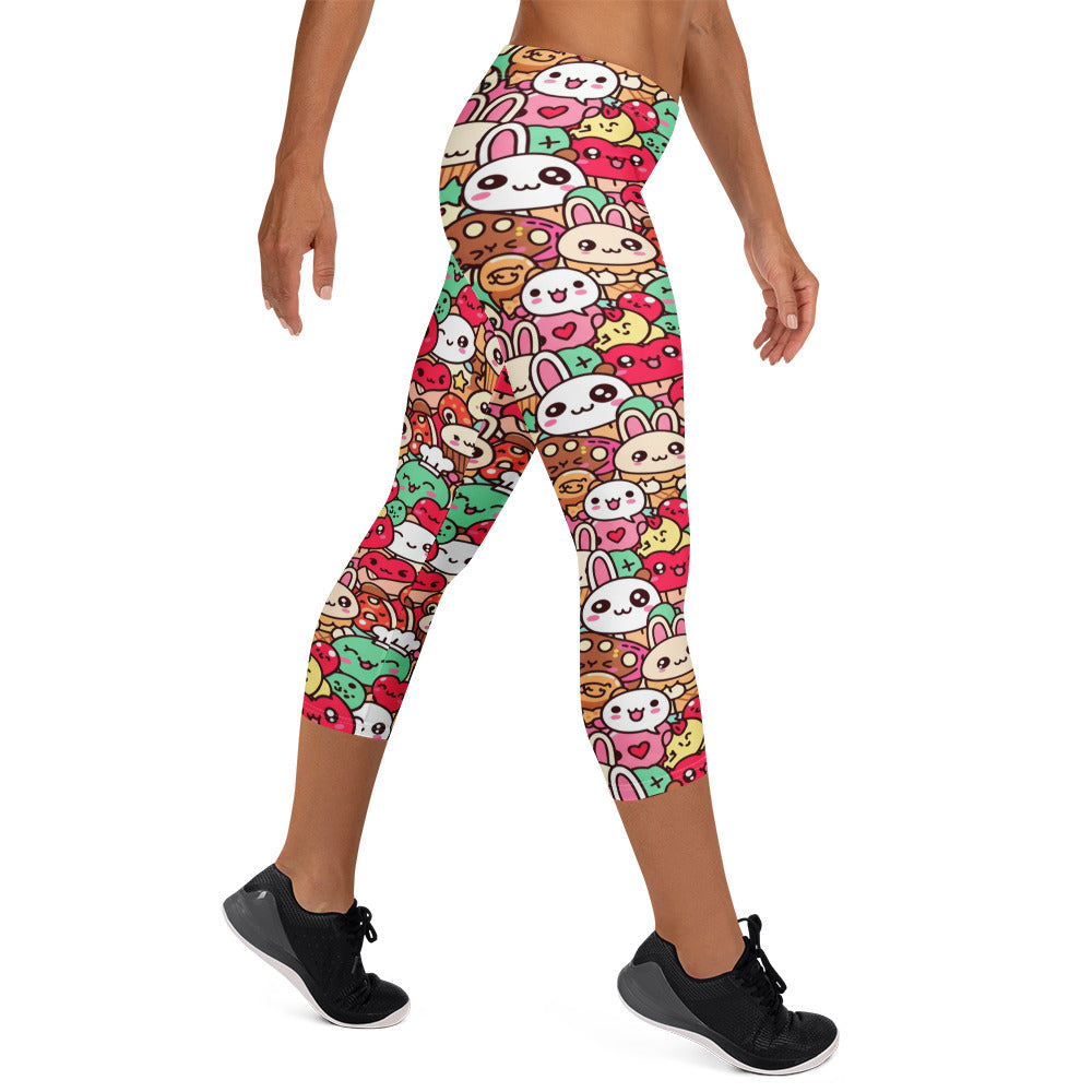 Kawaii Bakery Shop Capri Leggings | GearBunch