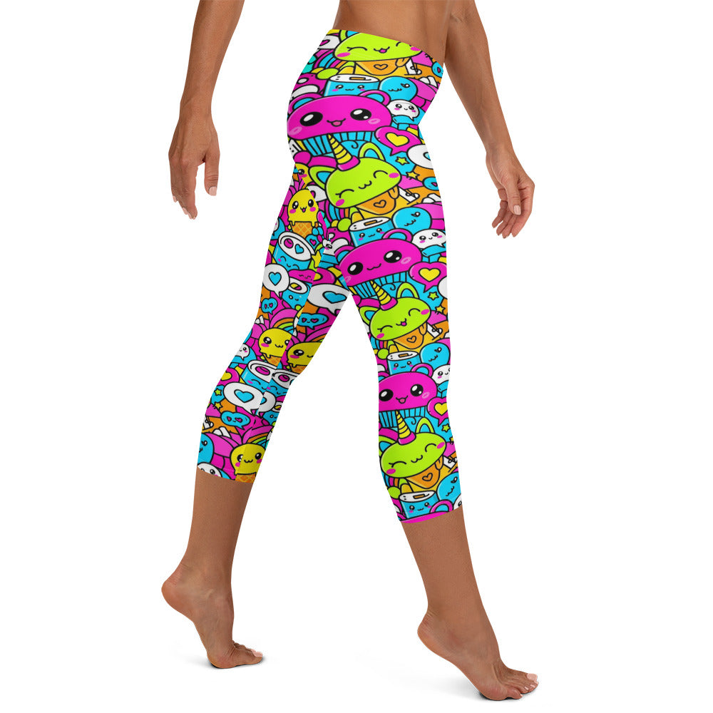 Kawaii Candy Land Capri Leggings | GearBunch
