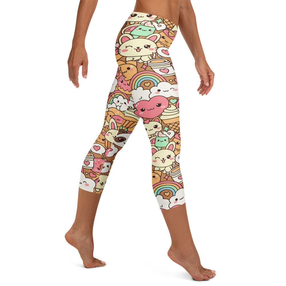 Kawaii Coffee Break Capri Leggings | GearBunch