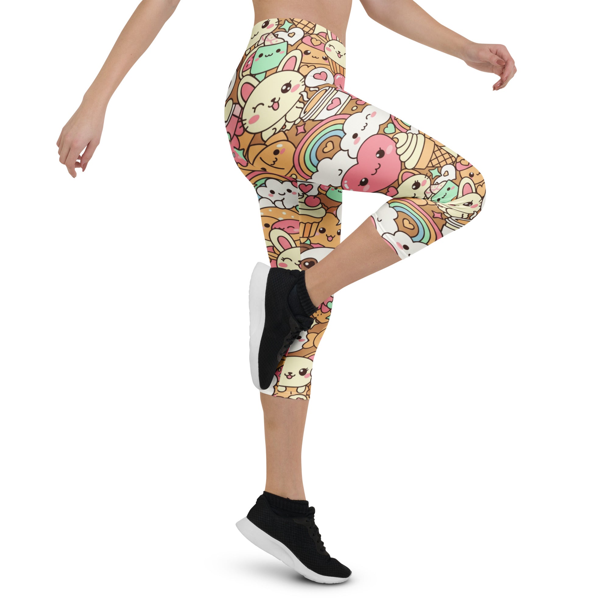 Kawaii Coffee Break Capri Leggings | GearBunch