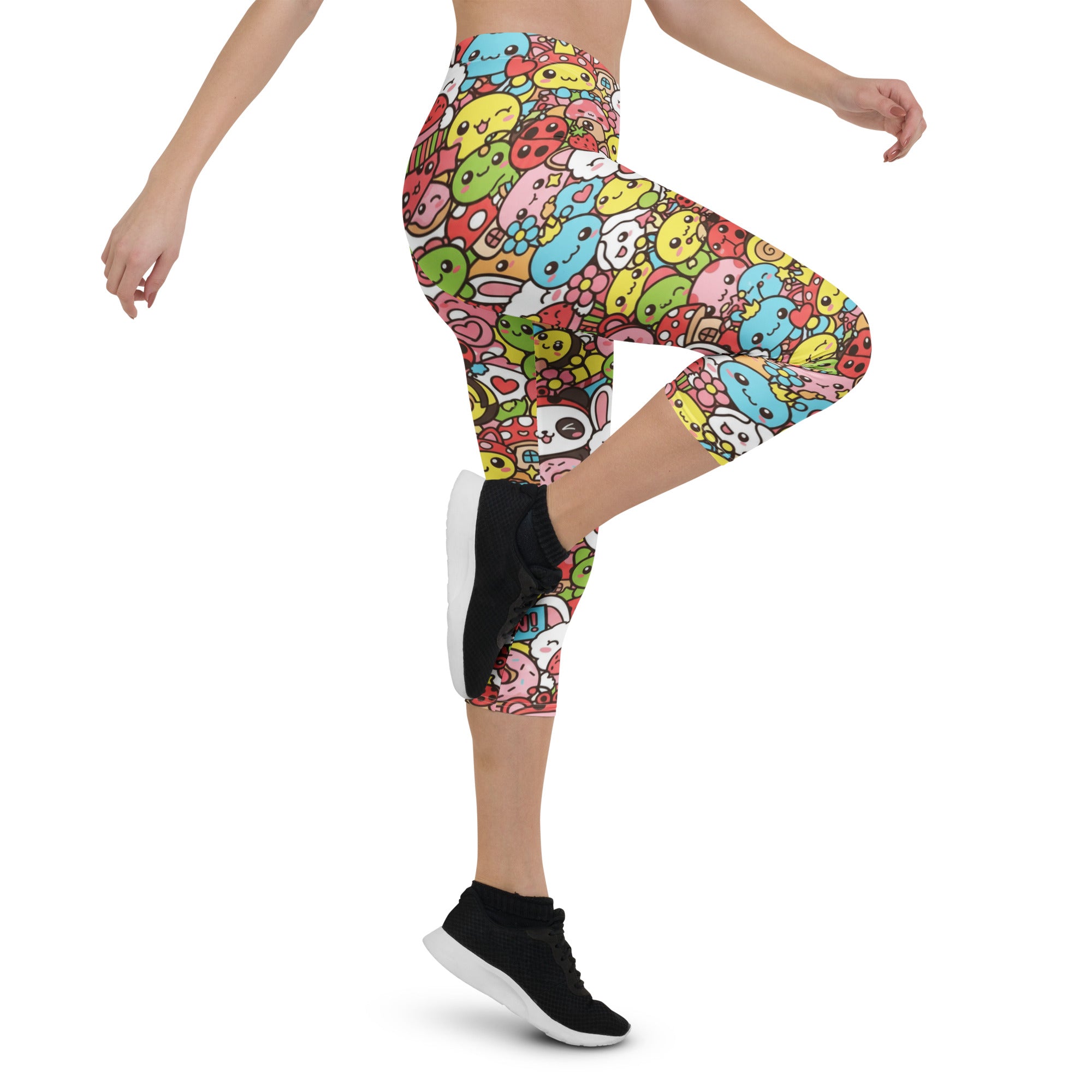 Kawaii Garden Bugs Capri Leggings | GearBunch