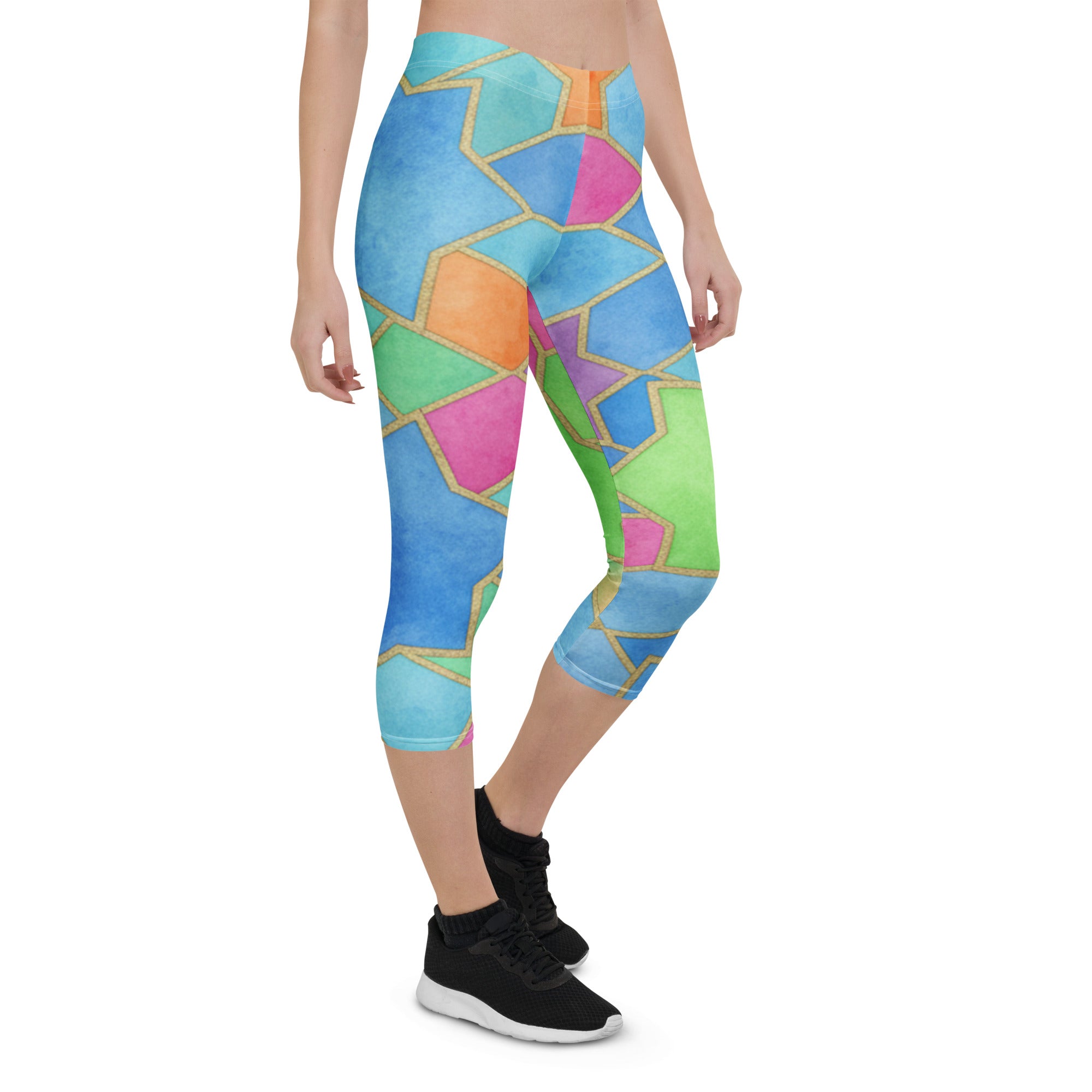 Arabic Festival Capri Leggings | GearBunch