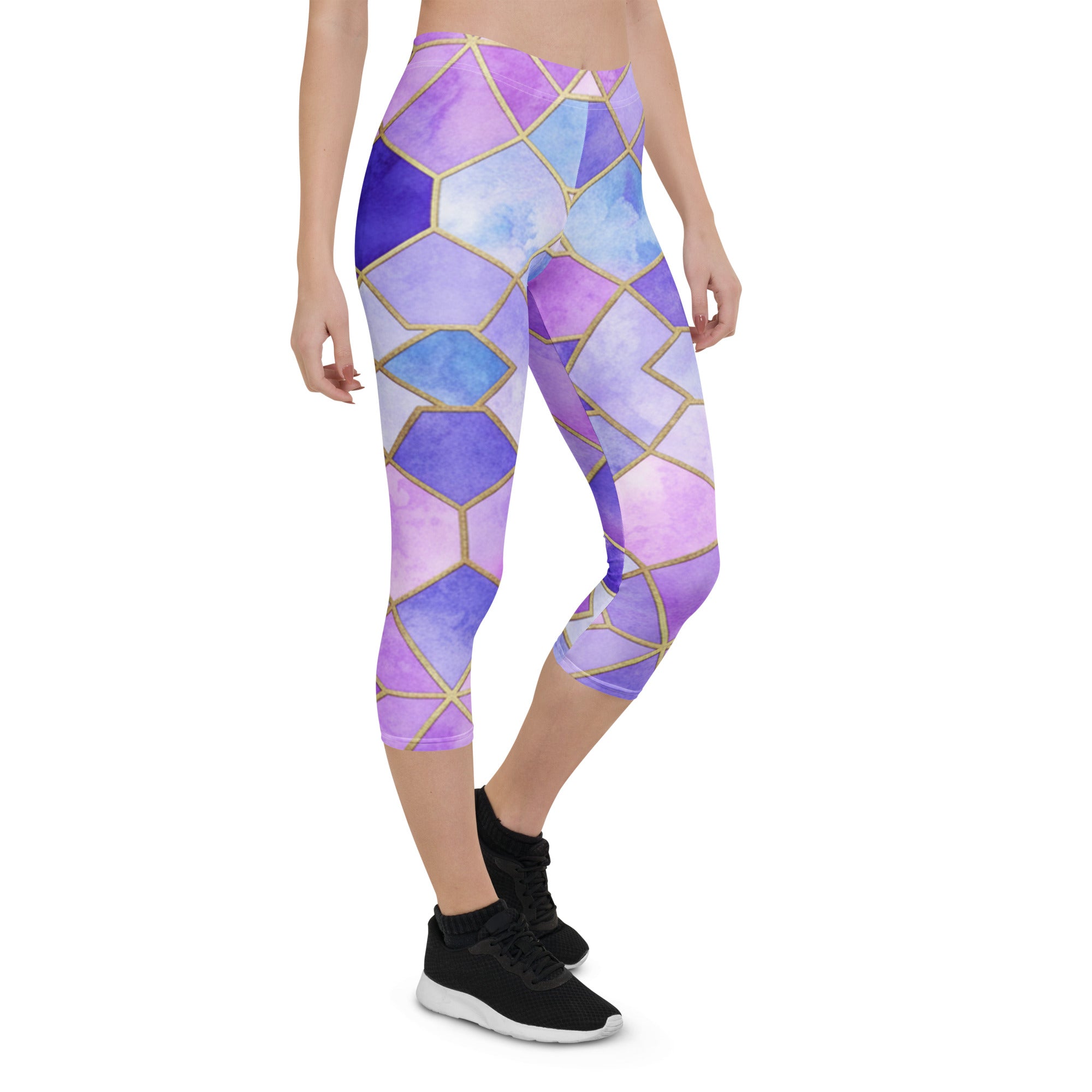 Lavender Fields Capri Leggings | GearBunch
