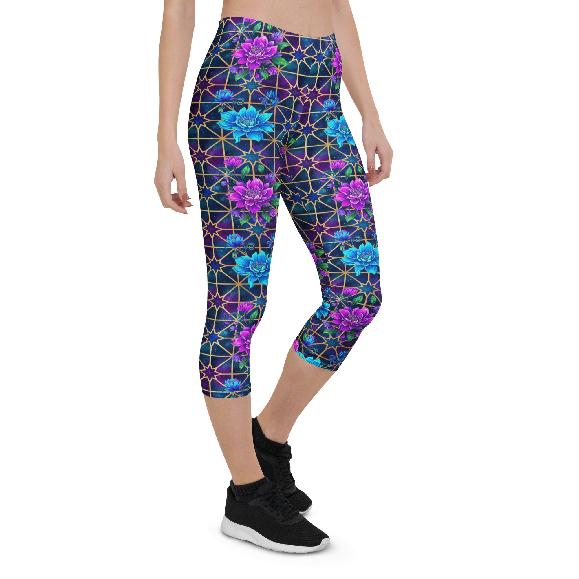 Midnight Galaxy Capri Leggings | GearBunch